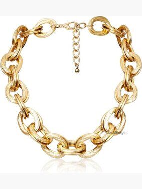 Chunky Cuban Link Choker Gold Chain Necklace Hip-Hop Jewelry